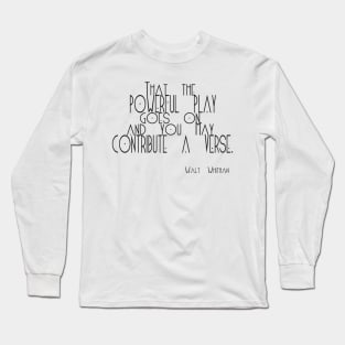 O me! O life! Long Sleeve T-Shirt